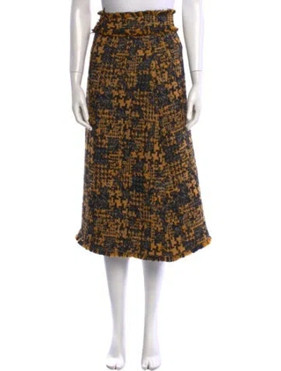 Pre-owned Dolce & Gabbana Printed Midi Length Skirt In Multi