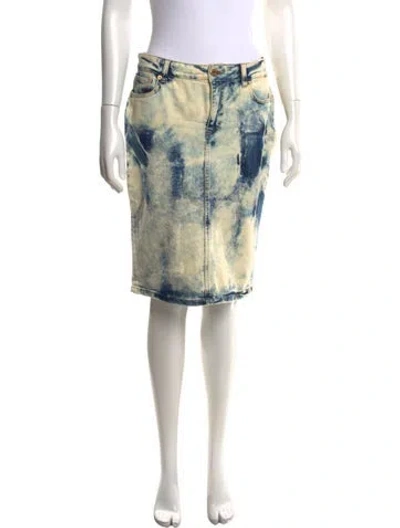 Pre-owned Dolce & Gabbana Printed Midi Length Skirt In Multicolor