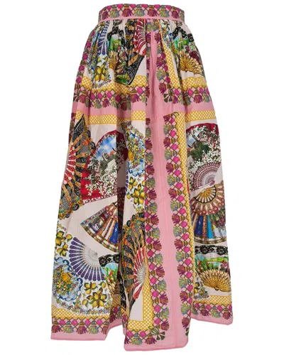Pre-owned Dolce & Gabbana Printed Midi Skirt, Size It 38 (authentic Pre-loved)