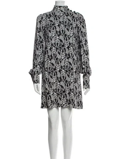 Pre-owned Dolce & Gabbana Printed Mini Dress In Black