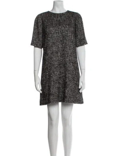 Pre-owned Dolce & Gabbana Printed Mini Dress In Black