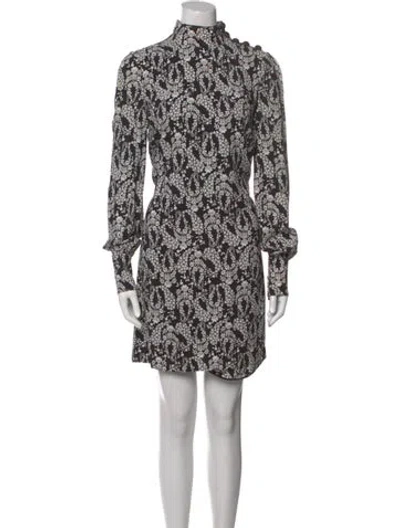 Pre-owned Dolce & Gabbana Printed Mini Dress In Black