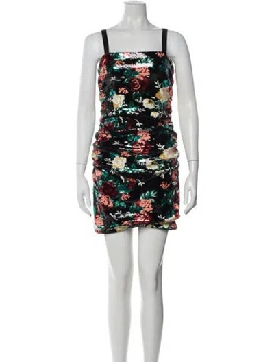 Pre-owned Dolce & Gabbana Printed Mini Dress In Black