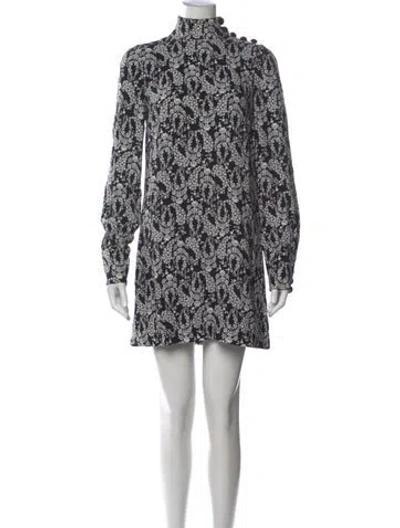 Pre-owned Dolce & Gabbana Printed Mini Dress In Black