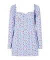 Dolce & Gabbana Small Rose-print Short Charmeuse Dress In Multi