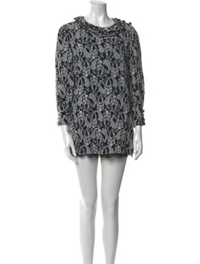Pre-owned Dolce & Gabbana Printed Mini Dress In White