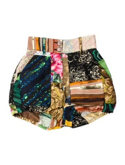 Pre-owned Dolce & Gabbana Printed Mini Shorts In Multi