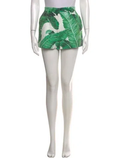 Pre-owned Dolce & Gabbana Printed Mini Shorts In White
