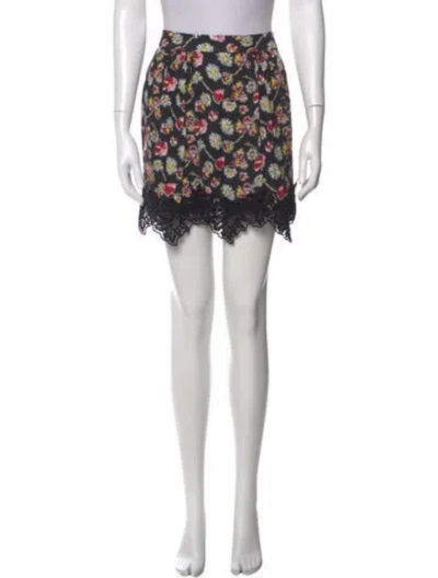 Pre-owned Dolce & Gabbana Printed Mini Skirt In Black