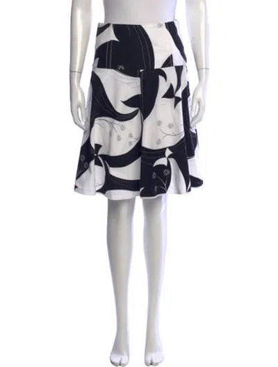 Pre-owned Dolce & Gabbana Printed Mini Skirt In Black