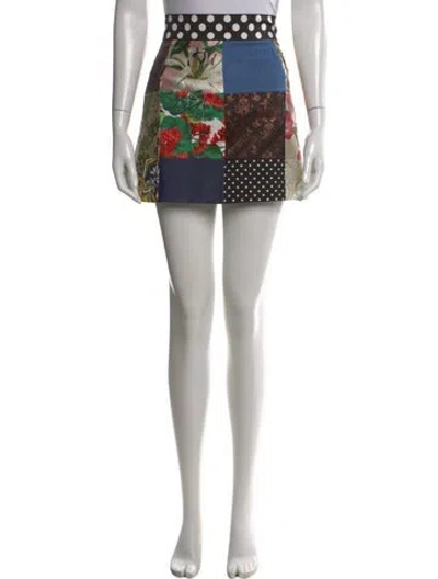 Pre-owned Dolce & Gabbana Printed Mini Skirt In Multi