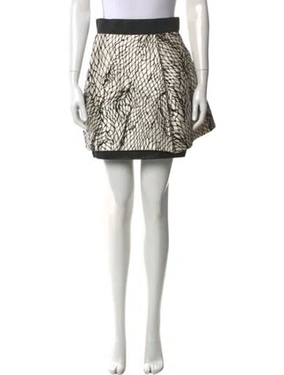 Pre-owned Dolce & Gabbana Printed Mini Skirt In Neutral