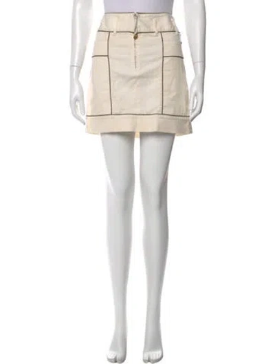 Pre-owned Dolce & Gabbana Printed Mini Skirt In Neutral
