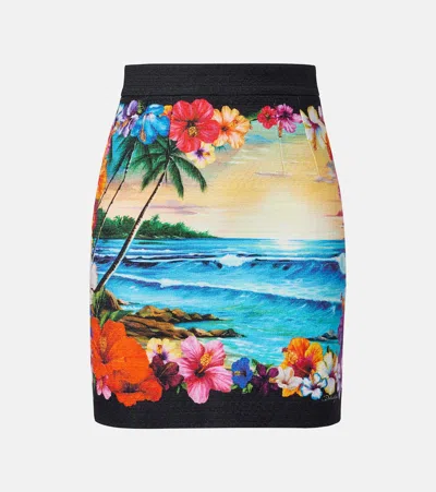 Dolce & Gabbana Printed Miniskirt In Multi