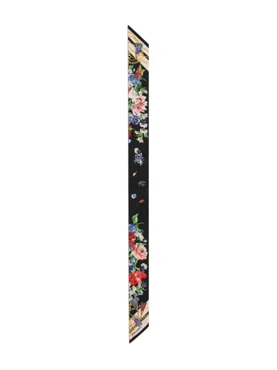 Dolce & Gabbana Printed Neckerchief In Black