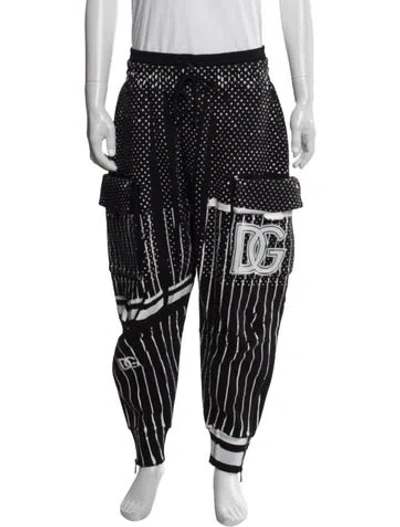 Pre-owned Dolce & Gabbana Printed Pajama Bottoms In Black