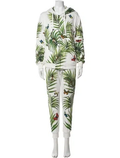 Pre-owned Dolce & Gabbana Printed Pant Set In Green