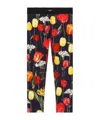 Dolce & Gabbana Tulip-print Slip-on Leggings In Black