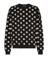 Dolce & Gabbana Dg-logo Jacquard Wool-silk Jumper In Black