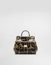 Dolce & Gabbana Printed Polished Calfskin Mini Sicily Bag In Animal Print