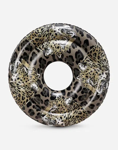 Dolce & Gabbana Printed Pool Float In Animal Print