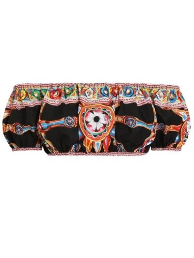DOLCE & GABBANA PRINTED POPLIN TOP