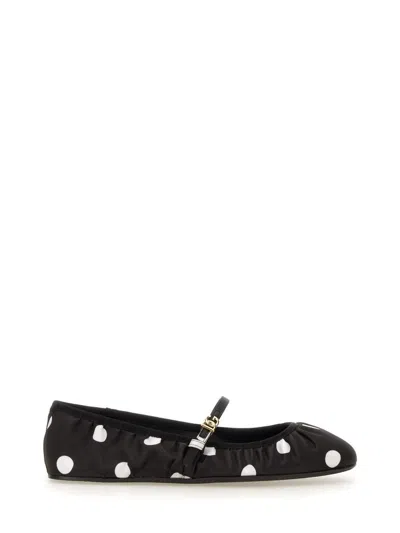 DOLCE & GABBANA DOLCE & GABBANA PRINTED SATIN BALLERINA