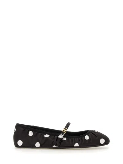 DOLCE & GABBANA DOLCE & GABBANA PRINTED SATIN BALLERINA
