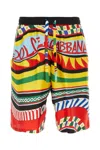 Dolce & Gabbana Multicolor Shorts With All-over Carretto Print