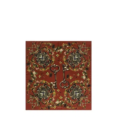 Dolce & Gabbana Printed Scarf In Red