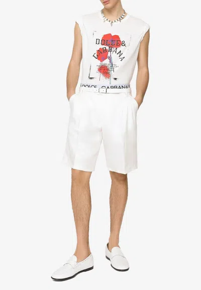Dolce & Gabbana Printed Short-sleeved T-shirt In White