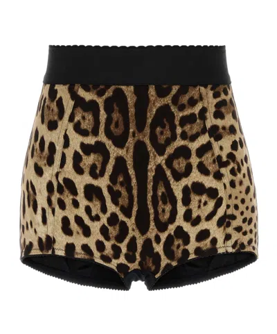 DOLCE & GABBANA DOLCE  GABBANA LEOPARD PRINTED SHORTS
