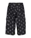 Dolce & Gabbana Cotton Cargo Bermuda Shorts In Black
