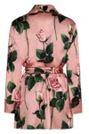 Dolce & Gabbana Floral Silk-blend Satin Blouse