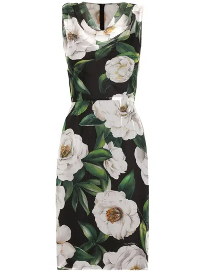 DOLCE & GABBANA DOLCE & GABBANA PRINTED SILK DRESS