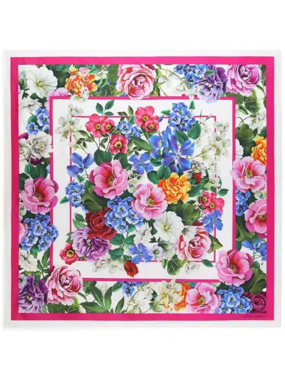 Dolce & Gabbana Printed Silk Foulard In Multi