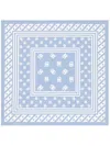 Dolce & Gabbana Logo Printed Silk Scarf In Clear Blue