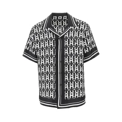 DOLCE & GABBANA PRINTED SILK HAWAII SHIRT