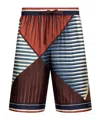 Dolce & Gabbana Printed Silk Bermuda Shorts Set In Multicolor