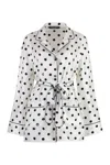 Dolce & Gabbana Polka-dot Long-sleeved Pajama Shirt In White