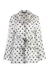 Dolce & Gabbana Silk Polka Dot Pajama Shirt In White