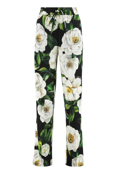 Dolce & Gabbana Printed Silk Pants