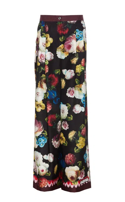 DOLCE & GABBANA DOLCE & GABBANA PRINTED SILK PANTS
