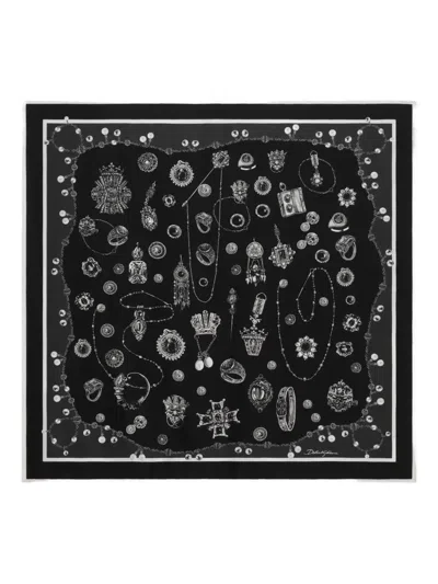 DOLCE & GABBANA PRINTED SILK SCARF