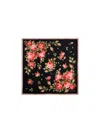Dolce & Gabbana Women Multicolor Silk Square Scarf With All-over Floral Motif And Logo On The Front In Black