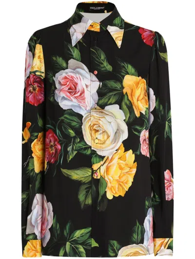 DOLCE & GABBANA DOLCE & GABBANA PRINTED SILK SHIRT