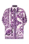 Dolce & Gabbana Silk Shirt With Bold Floral Print In Multi