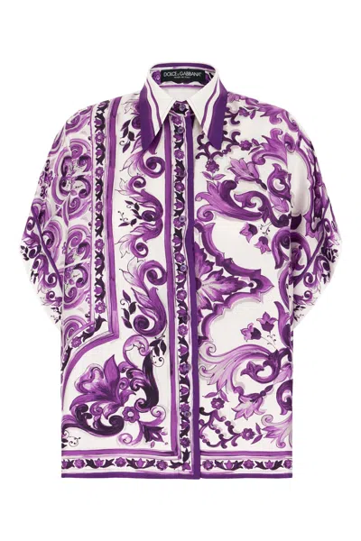 Dolce & Gabbana Printed Silk Shirt
