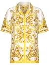 Dolce & Gabbana Majolica Short-sleeved Shirt In White