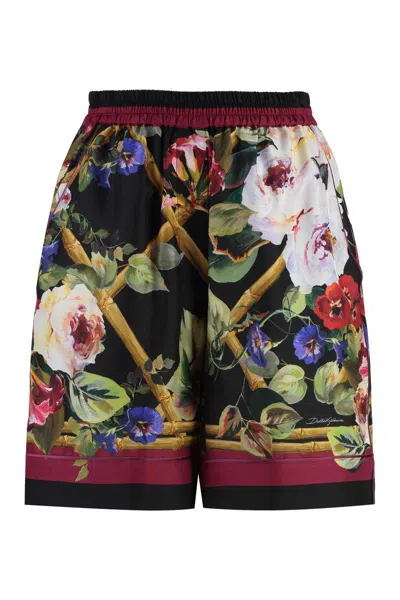 DOLCE & GABBANA DOLCE & GABBANA PRINTED SILK SHORTS